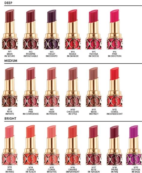 ysl beauty lipstick|ysl lipstick color chart.